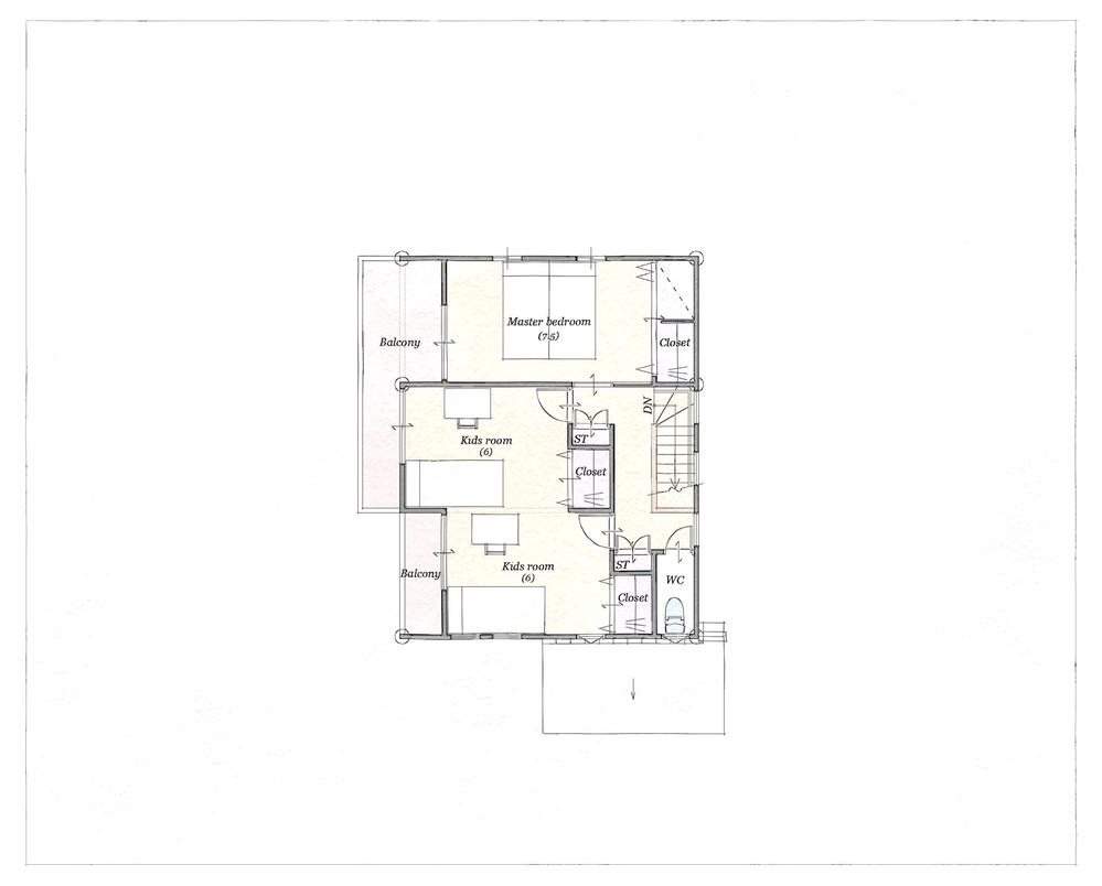 Floor plan. 36.5 million yen, 2LDK, Land area 195.6 sq m , Building area 100.63 sq m 2F