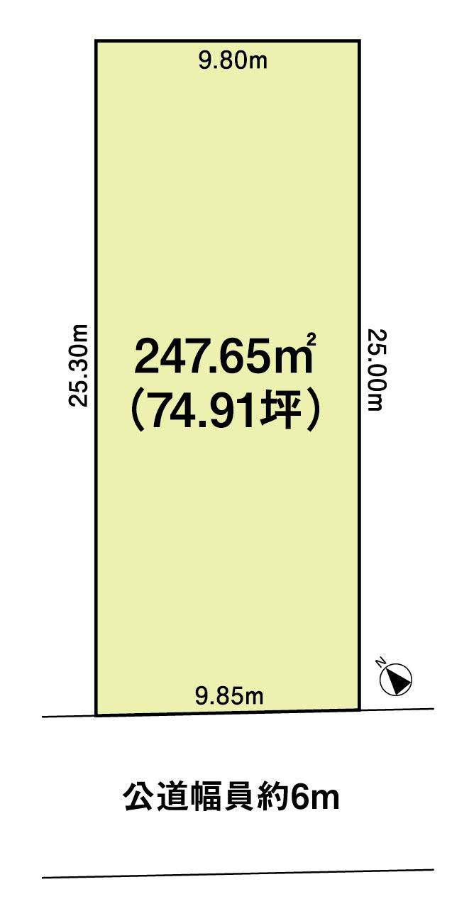 Compartment figure. Land price 41,100,000 yen, Land area 247.65 sq m
