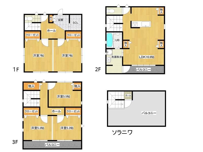 Floor plan. (A Building), Price 32,880,000 yen, 4LDK, Land area 127.54 sq m , Building area 96.22 sq m