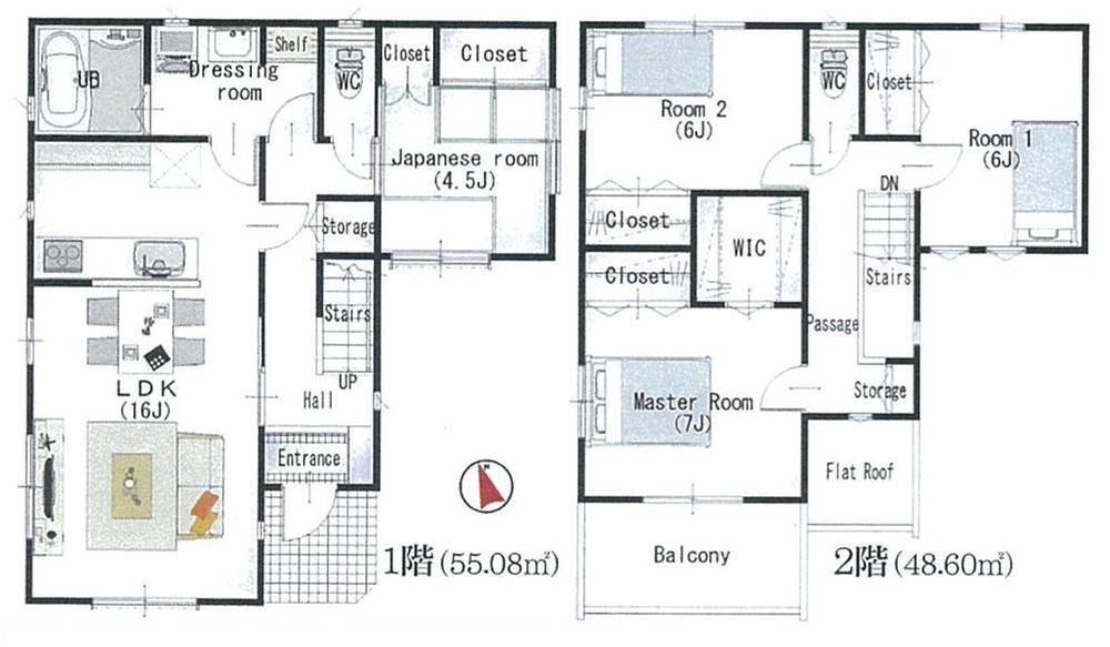 Floor plan. 29,800,000 yen, 4LDK + S (storeroom), Land area 135.48 sq m , Building area 103.68 sq m