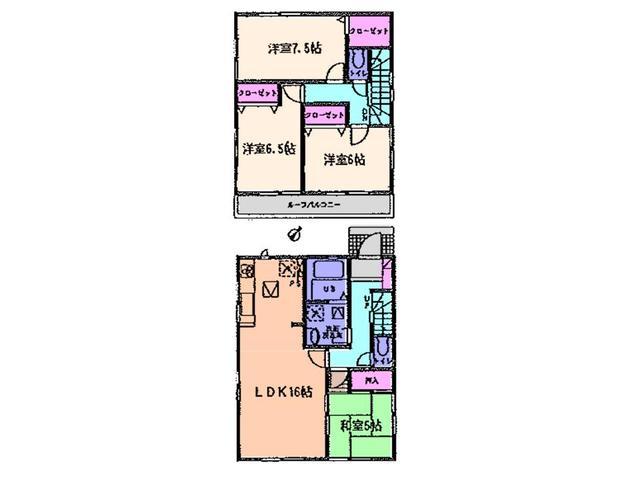Floor plan. 26.5 million yen, 4LDK, Land area 161.75 sq m , Building area 98.56 sq m