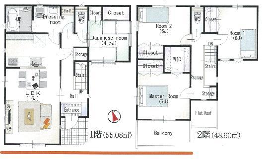 Floor plan. 29,800,000 yen, 4LDK, Land area 135.48 sq m , Building area 103.68 sq m