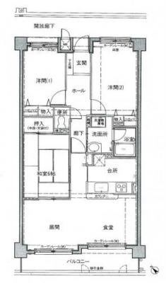 Floor plan. 3LDK, Price 12.5 million yen, Occupied area 71.33 sq m , Balcony area 8.91 sq m