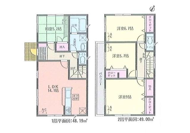 Floor plan. 25,900,000 yen, 4LDK, Land area 133.55 sq m , Building area 97.19 sq m
