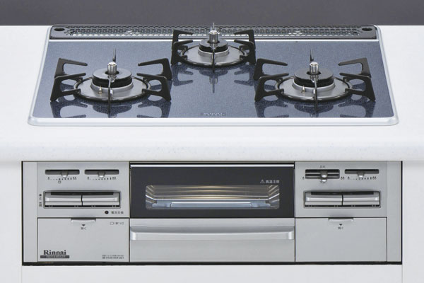 Kitchen.  [Gas range] Excellent design, Care also has a smooth glass top is adopted. Because there is little unevenness on the surface, Dirt is comfortable easy to drop (same specifications)