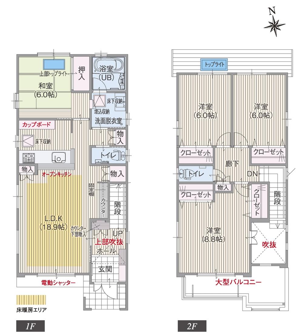 Floor plan. Price: 41 million yen Floor: 4LDK land area: 143.93 sq m building area: 110.95 sq m