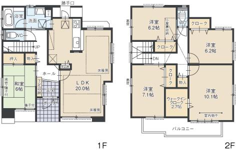 Floor plan. (G Building), Price 38,300,000 yen, 5LDK, Land area 145 sq m , Building area 133.84 sq m