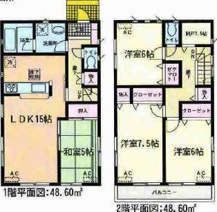 Floor plan. Price 28,900,000 yen, 4LDK+S, Land area 177.81 sq m , Building area 97.2 sq m