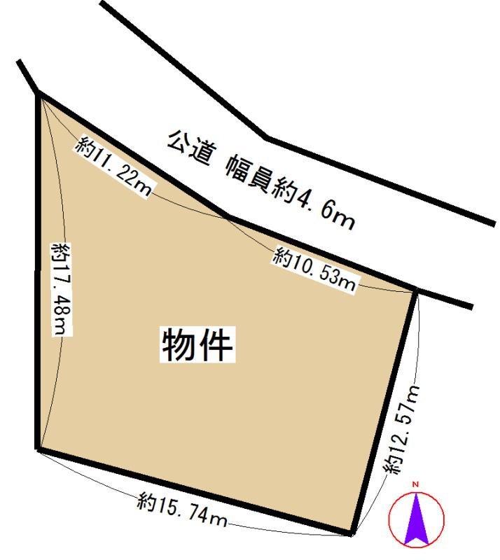 Compartment figure. Land price 17.5 million yen, Land area 252.58 sq m