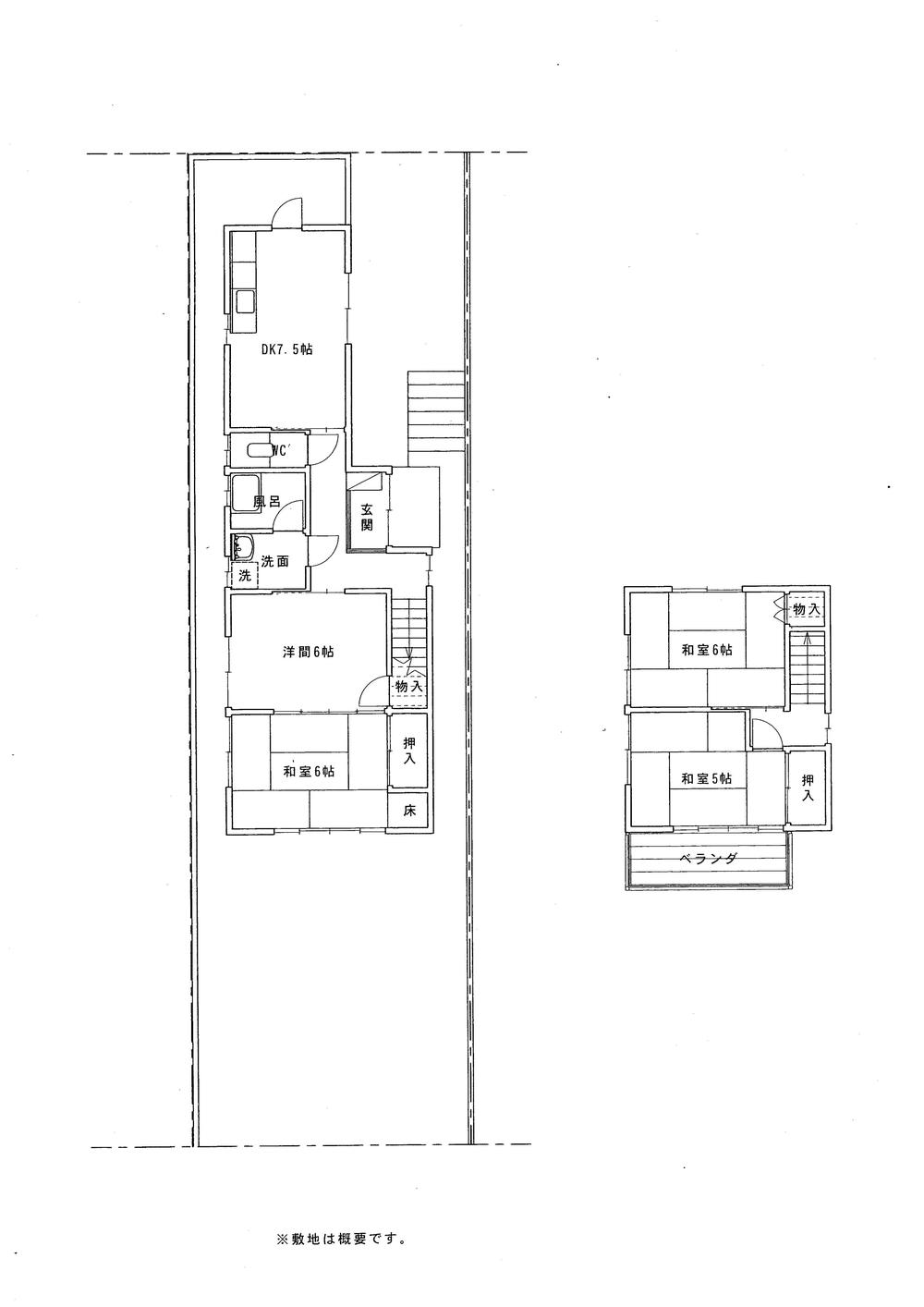 Floor plan. 13.5 million yen, 4DK, Land area 143.08 sq m , Building area 75.46 sq m
