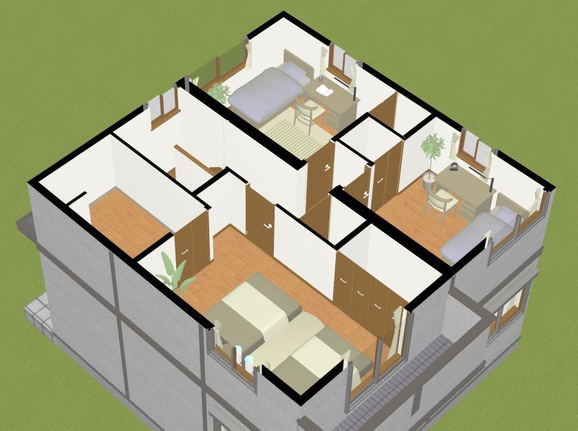 Rendering (introspection). 2F bird's-eye view