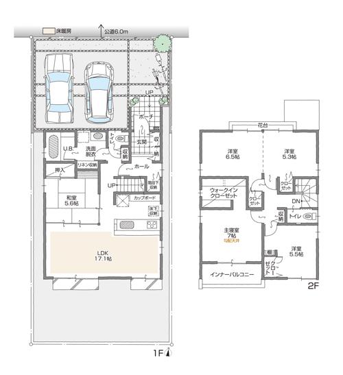 Floor plan. (A Building), Price 32,800,000 yen, 5LDK+S, Land area 148.74 sq m , Building area 114.7 sq m