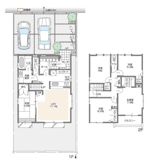Floor plan. (B Building), Price 33,300,000 yen, 5LDK+S, Land area 148.56 sq m , Building area 112.67 sq m