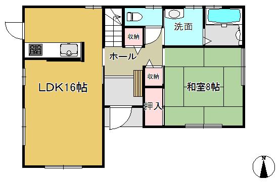 Floor plan. (North Tatsumigaoka first floor), Price 35 million yen (planned), 4LDK, Land area 158.23 sq m , Building area 115 sq m