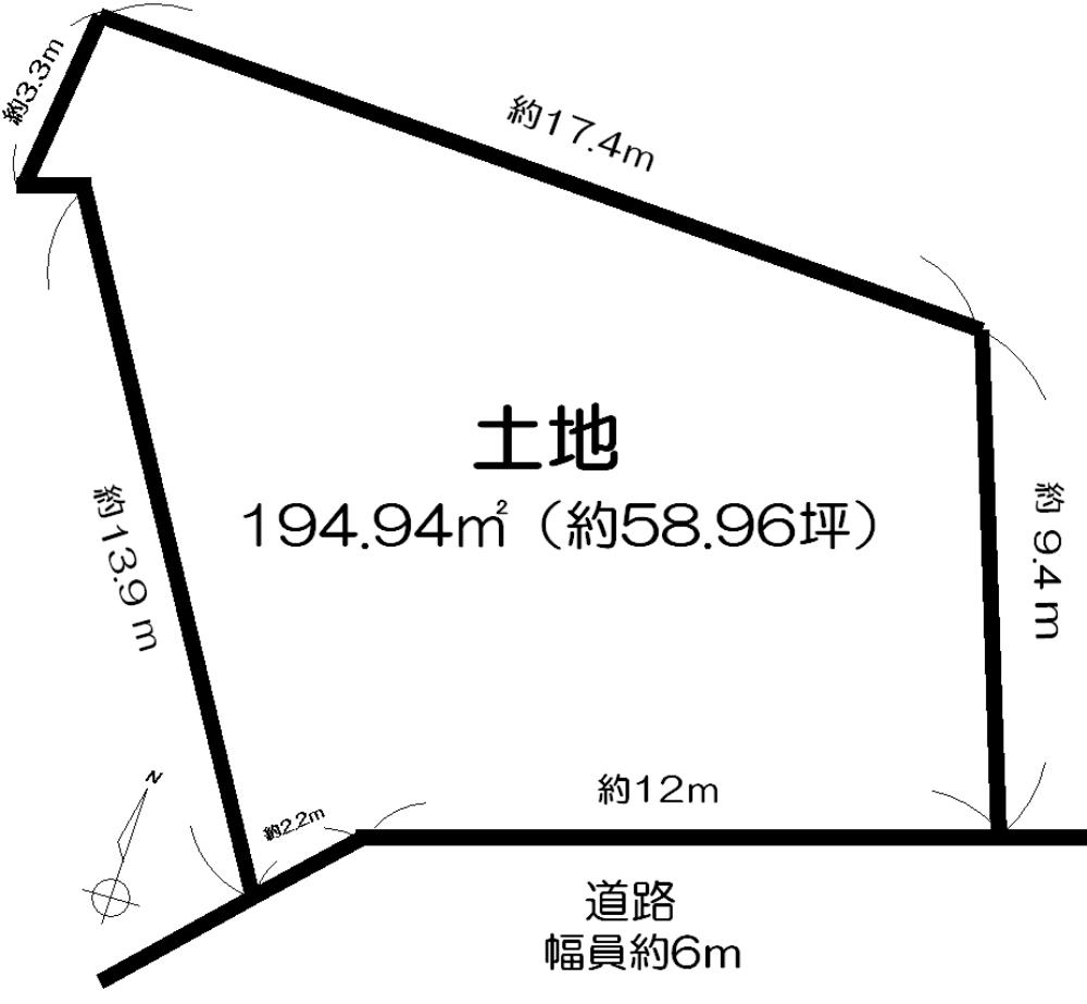Compartment figure. Land price 16.8 million yen, Land area 194.94 sq m