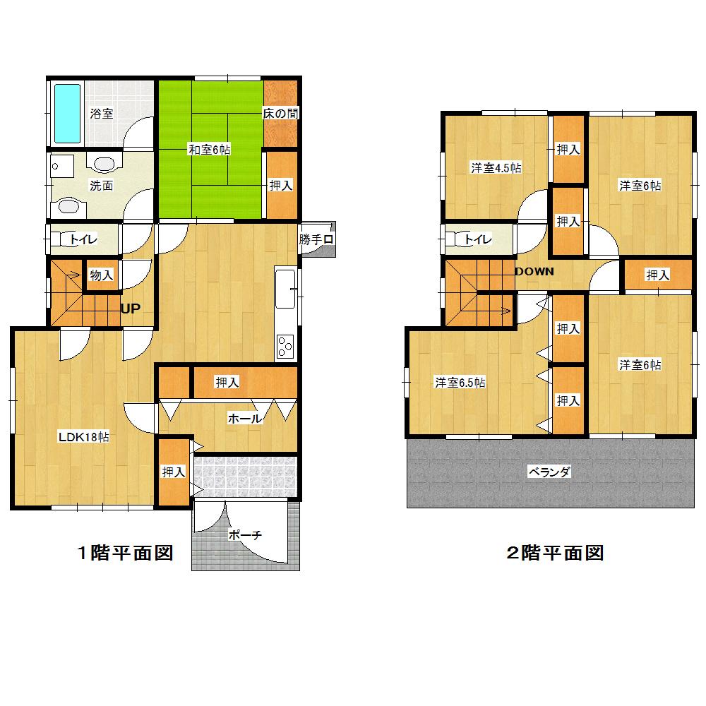 Floor plan. 17 million yen, 4LDK, Land area 181.41 sq m , Building area 127.8 sq m