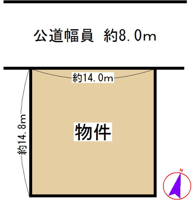 Compartment figure. Land price 15.8 million yen, Land area 208.21 sq m