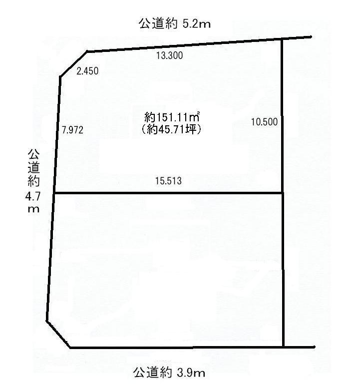 Compartment figure. Land price 8.91 million yen, Land area 151.11 sq m