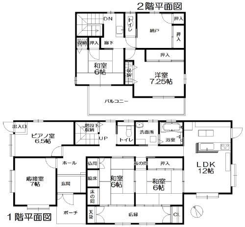 Floor plan. 35,890,000 yen, 6LDK, Land area 539 sq m , Building area 189.5 sq m