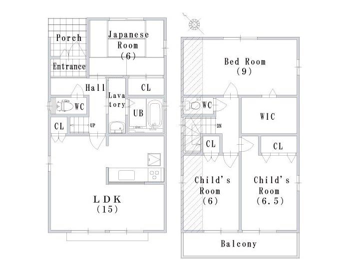 Building plan example (floor plan). Building plan example (No. 2 place) 4LDK, Land price 16.7 million yen, Land area 124.65 sq m , Building price 16.7 million yen, Building area 101.04 sq m