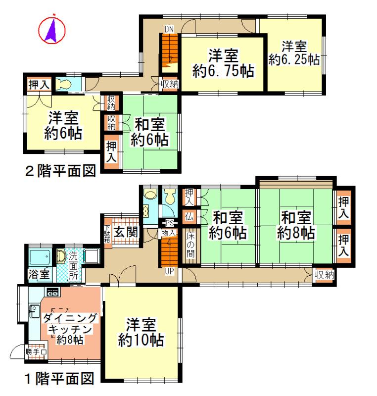 Floor plan. 29,300,000 yen, 7DK, Land area 595.87 sq m , Building area 149.83 sq m