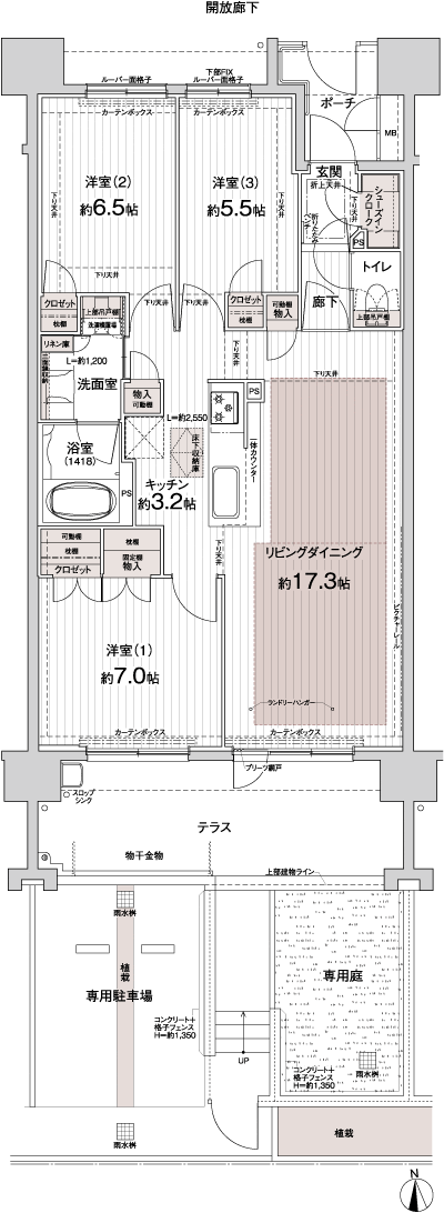 Floor: 3LDK, occupied area: 81.38 sq m, Price: 24.3 million yen