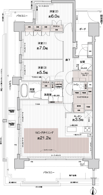 Floor: 3LDK, occupied area: 99.91 sq m, Price: 32.4 million yen