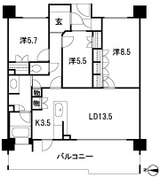 Floor: 3LDK, occupied area: 82.15 sq m, Price: 23.6 million yen