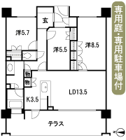 Floor: 3LDK, occupied area: 82.15 sq m, Price: 23.7 million yen