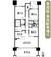 Floor: 3LDK, occupied area: 77.93 sq m, Price: 23.1 million yen