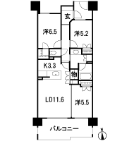 Floor: 3LDK, occupied area: 72.93 sq m, Price: 1980 yen