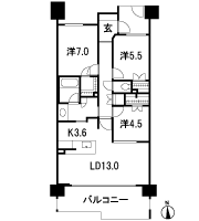 Floor: 3LDK, occupied area: 77.93 sq m, Price: 23.5 million yen