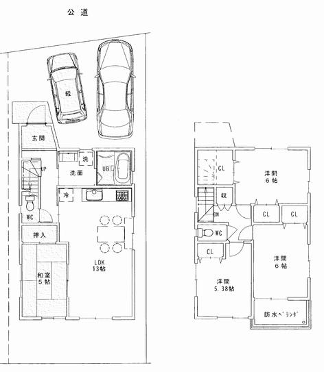 Building plan example (floor plan). You can change to your favorite floor plan