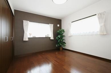 Building plan example (Perth ・ Introspection). Atmosphere main bedroom is calm