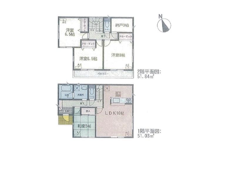 Floor plan. (3 Building), Price 22,900,000 yen (planned), 4LDK+S, Land area 156.74 sq m , Building area 102.87 sq m