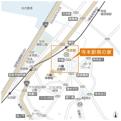 Local guide map. Wide-area view