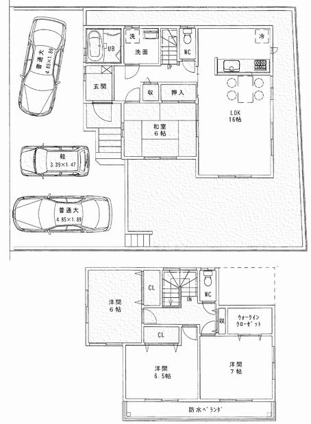 Building plan example (floor plan). You can change to your favorite floor plan