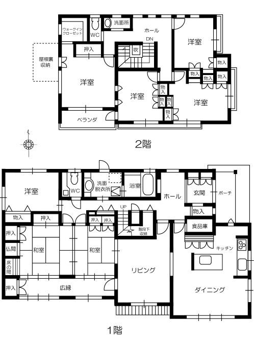 Floor plan. 42,800,000 yen, 7LDK + S (storeroom), Land area 376.67 sq m , Building area 211.57 sq m