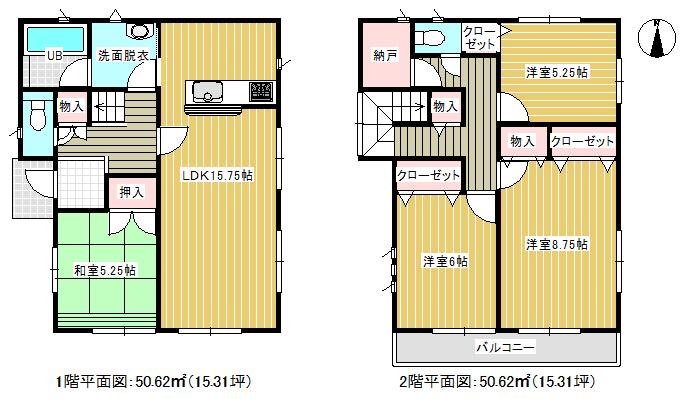 Floor plan. (1 Building), Price 26,900,000 yen, 4LDK+S, Land area 180.75 sq m , Building area 101.24 sq m