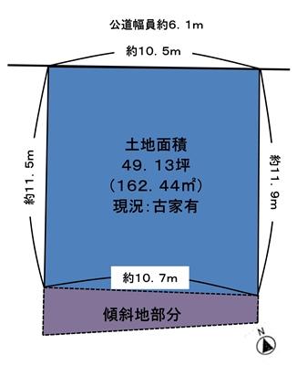 Compartment figure. Land price 7 million yen, Land area 162.44 sq m