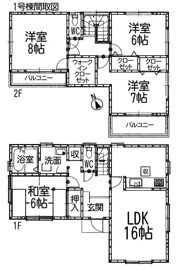 Floor plan. 17,990,000 yen, 4LDK, Land area 175.81 sq m , Building area 106 sq m