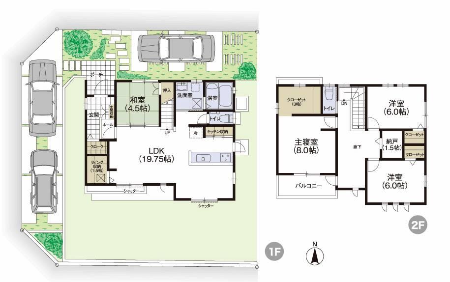 Floor plan. 40,700,000 yen, 4LDK + S (storeroom), Land area 204.53 sq m , Building area 117.6 sq m floor plan