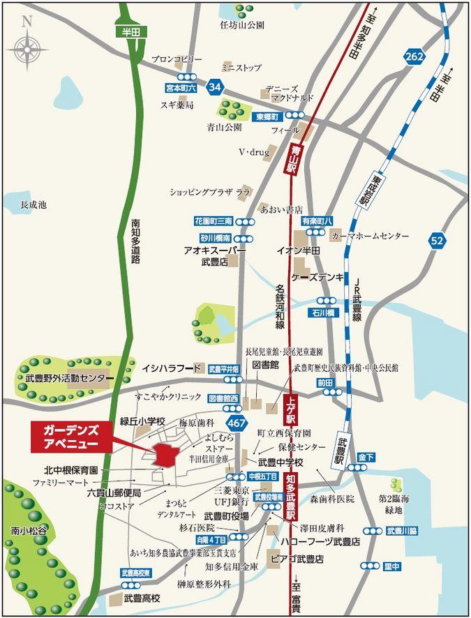 Local guide map. Wide-area map