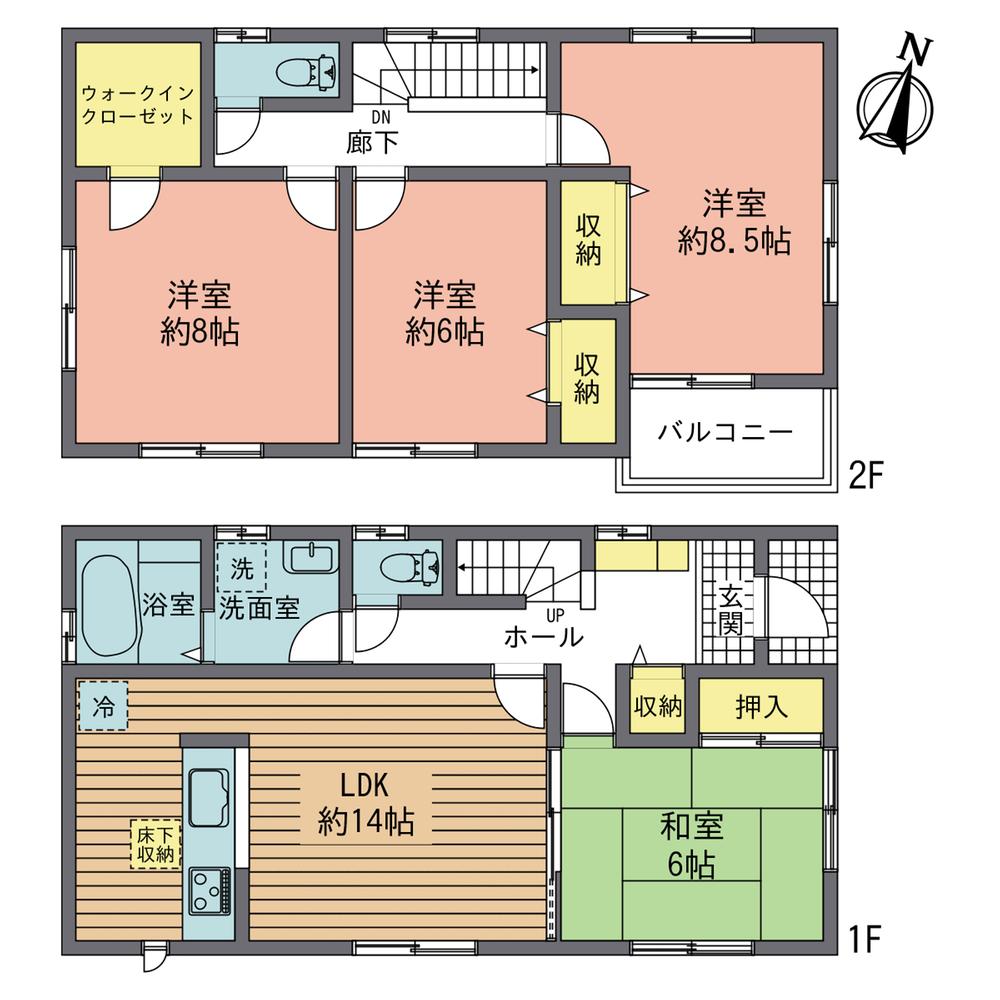 Floor plan. 30,800,000 yen, 4LDK, Land area 152.1 sq m , Building area 105.17 sq m