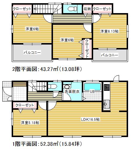 Floor plan. 23.8 million yen, 4LDK, Land area 149.13 sq m , Building area 95.65 sq m 2 Building