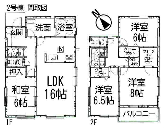 Floor plan. 18,800,000 yen, 4LDK, Land area 154.84 sq m , Building area 104.35 sq m