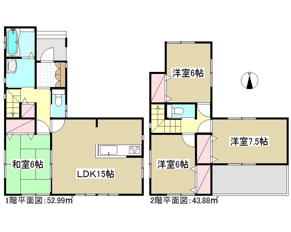 Floor plan. (5 Building), Price 19,400,000 yen, 4LDK, Land area 170.62 sq m , Building area 96.87 sq m