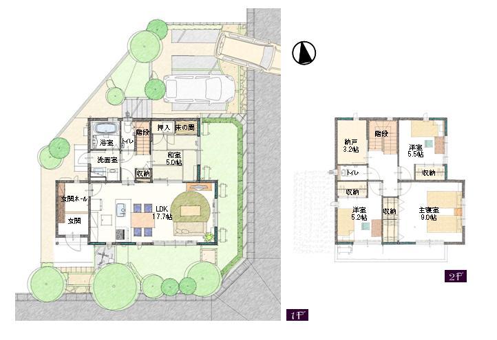Floor plan. (12-1 No. land), Price 35,950,000 yen, 4LDK+S, Land area 173.71 sq m , Building area 113.32 sq m