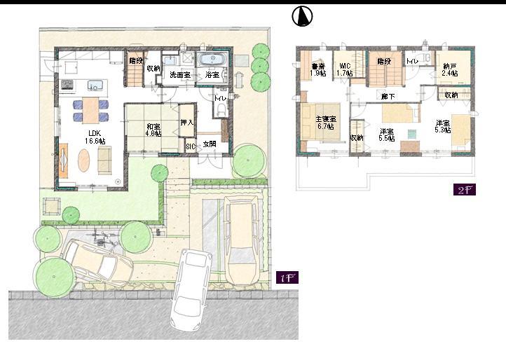 Floor plan. (12-10 No. land), Price 42,500,000 yen, 4LDK+3S, Land area 169.83 sq m , Building area 110.54 sq m