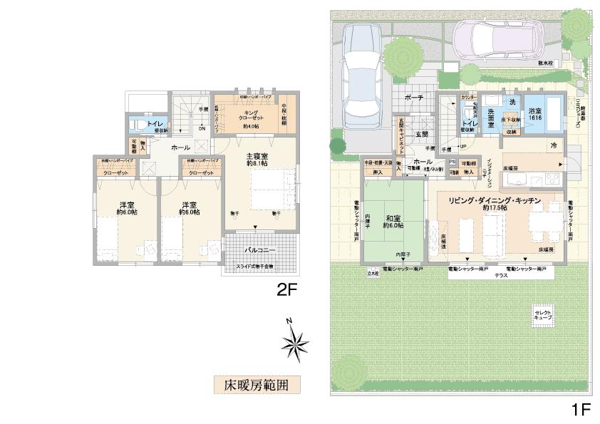 Floor plan. In the green of the beautiful "city of gardens", The joy of the things that live in the pleasant "tree house", Will gift you from "Gardens Avenue" of Sumitomo Forestry. 